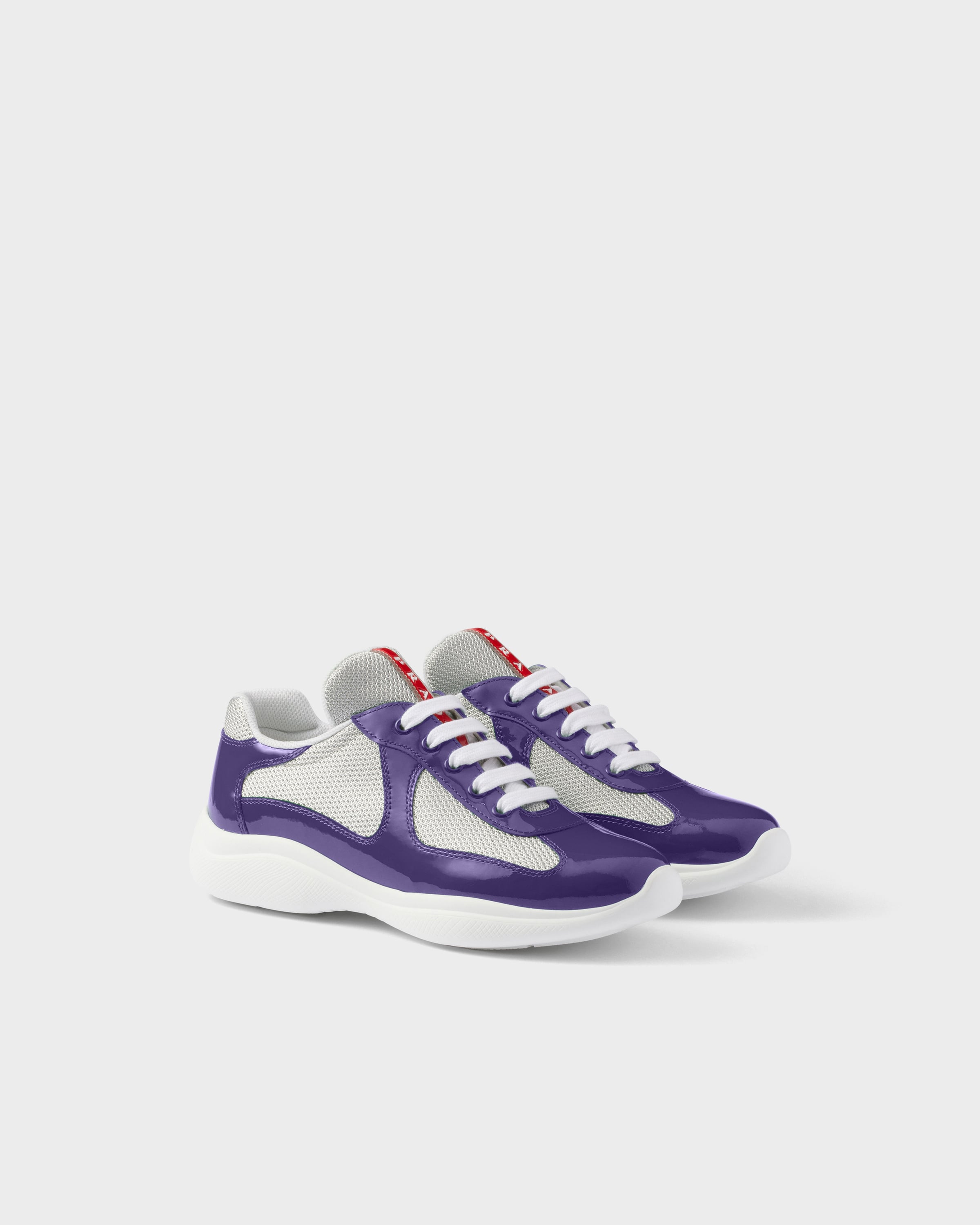 Violet Prada America's Cup biker fabric sneakers | PRADA - United