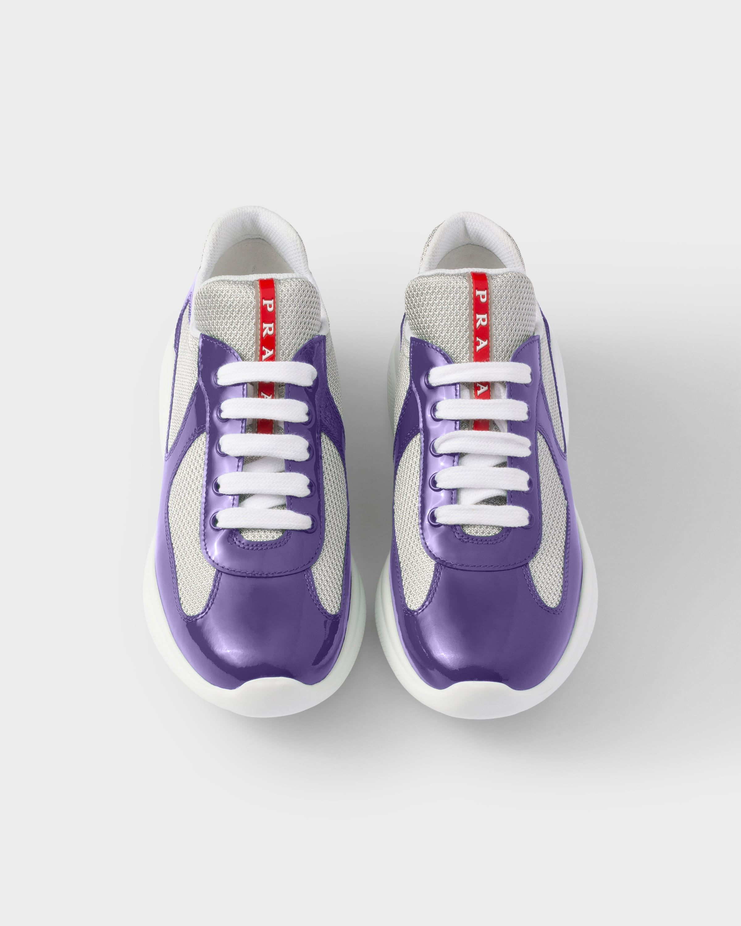 Violet Prada America's Cup biker fabric sneakers | PRADA - United