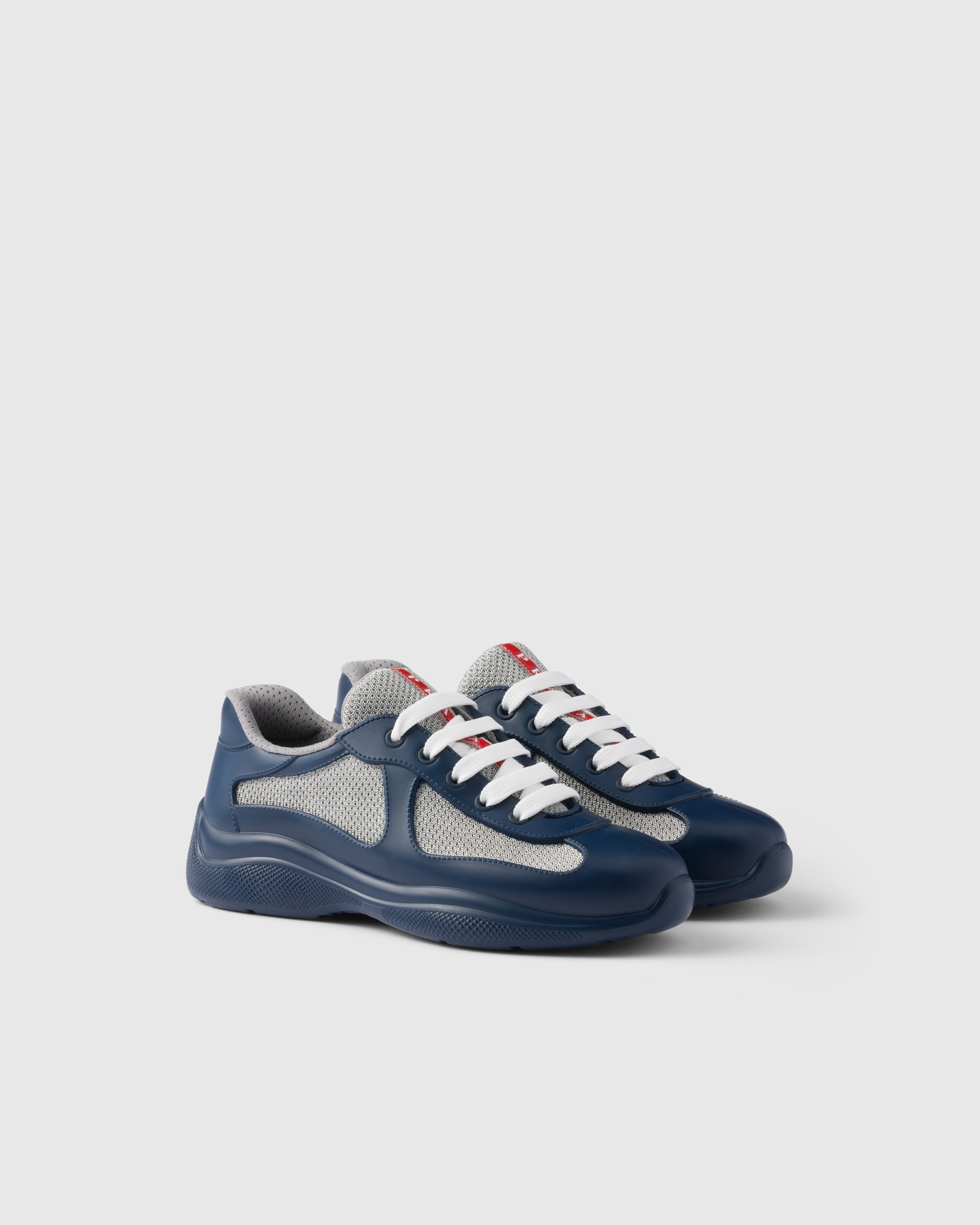 Prada America's Cup Soft Rubber And Bike Fabric Sneakers In Royal Blue
