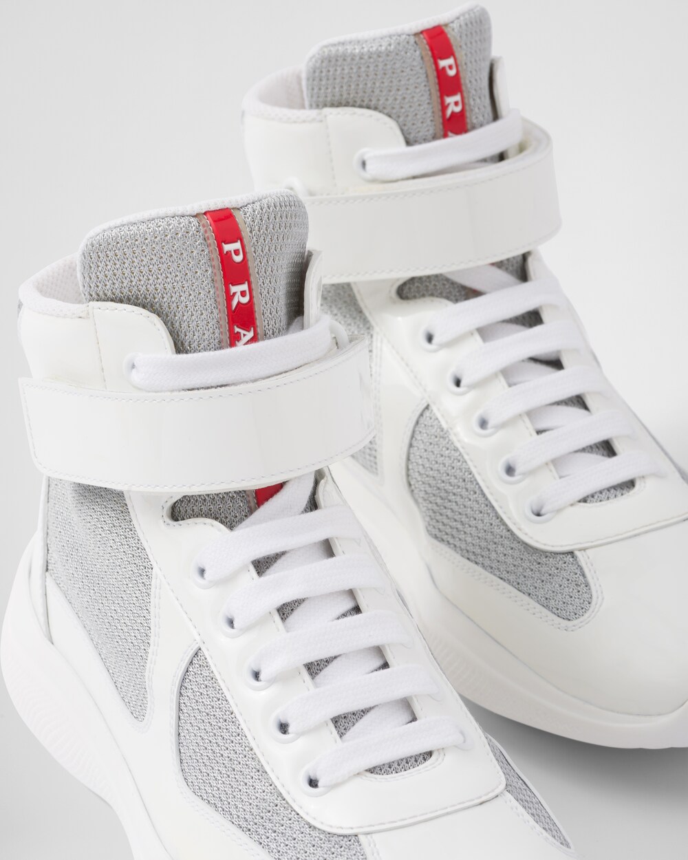 White/silver Prada America's Cup high 
