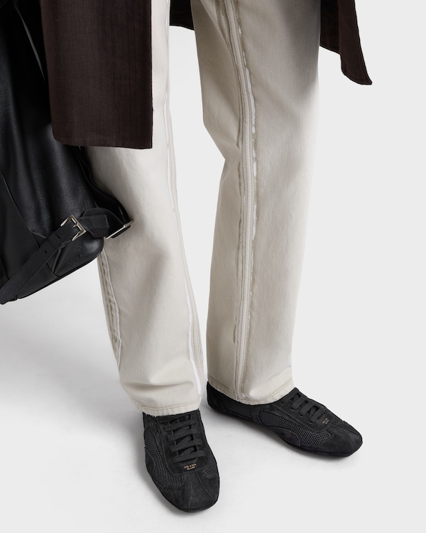 Montecarlo Re-Edition 2005 suede and mesh sneakers - Black Montecarlo Re-Edition 2005 suede and mesh sneakers - Black