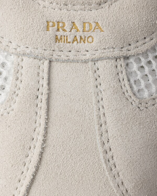 سنيكيرز Montecarlo Re-Edition 2005 من جلد سويدي وشبك - أبيض سنيكيرز Montecarlo Re-Edition 2005 من جلد سويدي وشبك - أبيض