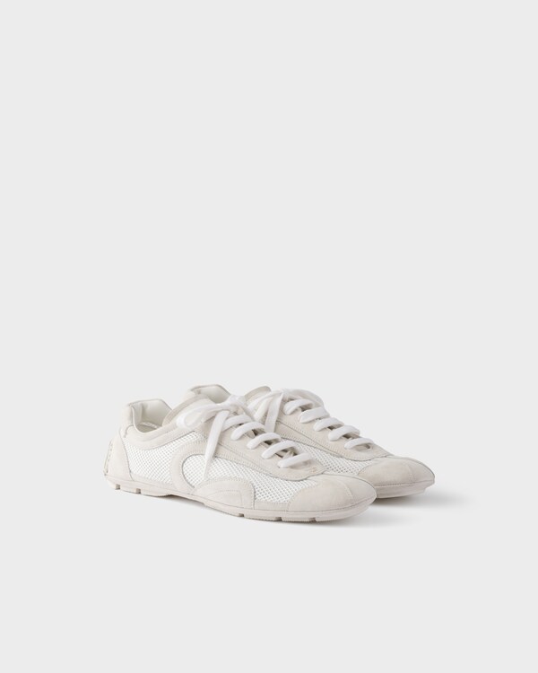 سنيكيرز Montecarlo Re-Edition 2005 من جلد سويدي وشبك - أبيض سنيكيرز Montecarlo Re-Edition 2005 من جلد سويدي وشبك - أبيض