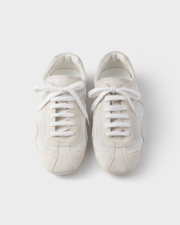 سنيكيرز Montecarlo Re-Edition 2005 من جلد سويدي وشبك - أبيض سنيكيرز Montecarlo Re-Edition 2005 من جلد سويدي وشبك - أبيض