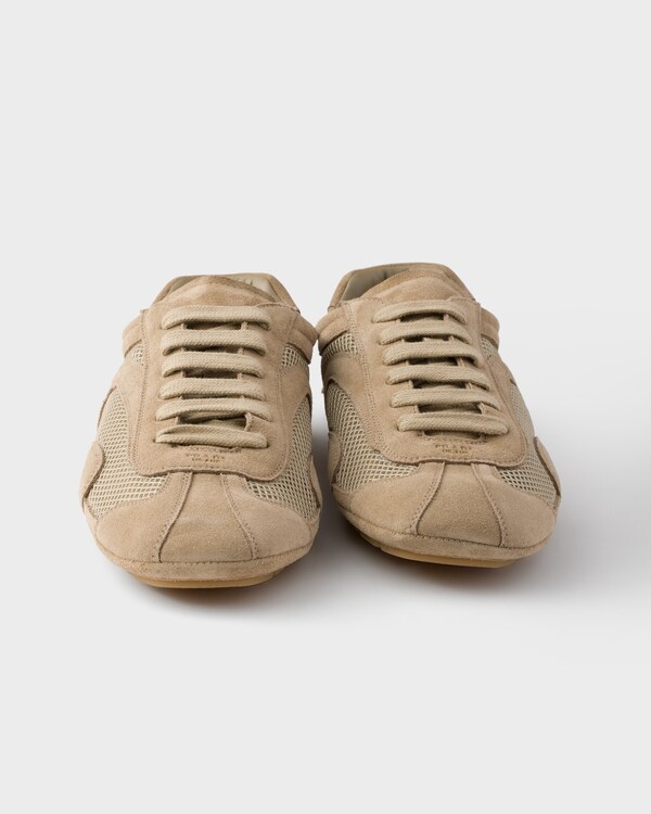 Montecarlo Re-Edition 2005 suede and mesh sneakers - Desert Beige Montecarlo Re-Edition 2005 suede and mesh sneakers - Desert Beige