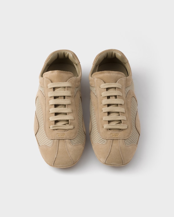 Montecarlo Re-Edition 2005 suede and mesh sneakers - Desert Beige Montecarlo Re-Edition 2005 suede and mesh sneakers - Desert Beige