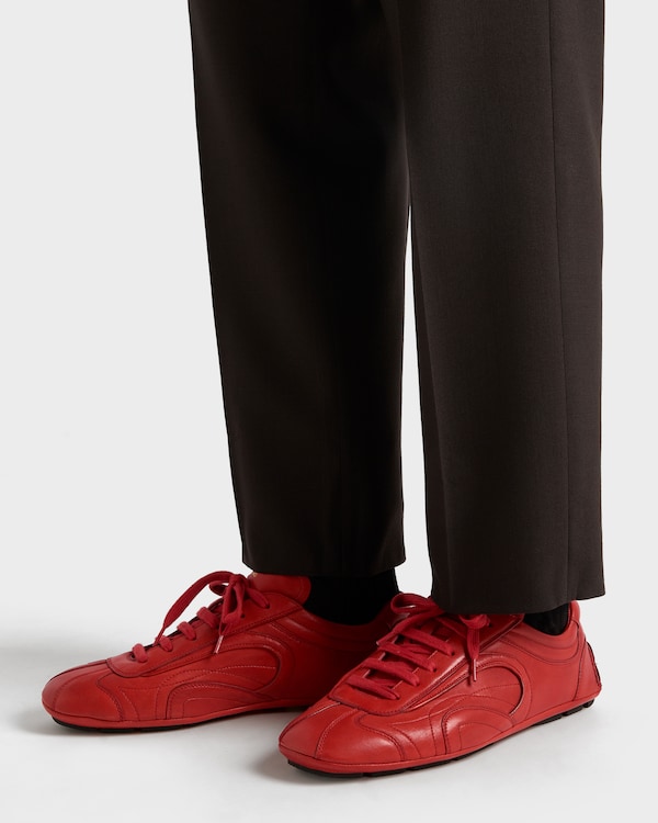 Montecarlo Re-Edition 2005 antiqued nappa leather sneakers - Red Montecarlo Re-Edition 2005 antiqued nappa leather sneakers - Red