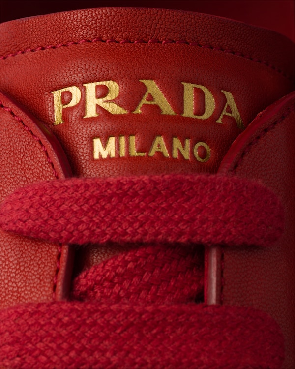 Montecarlo Re-Edition 2005 antiqued nappa leather sneakers - Red Montecarlo Re-Edition 2005 antiqued nappa leather sneakers - Red