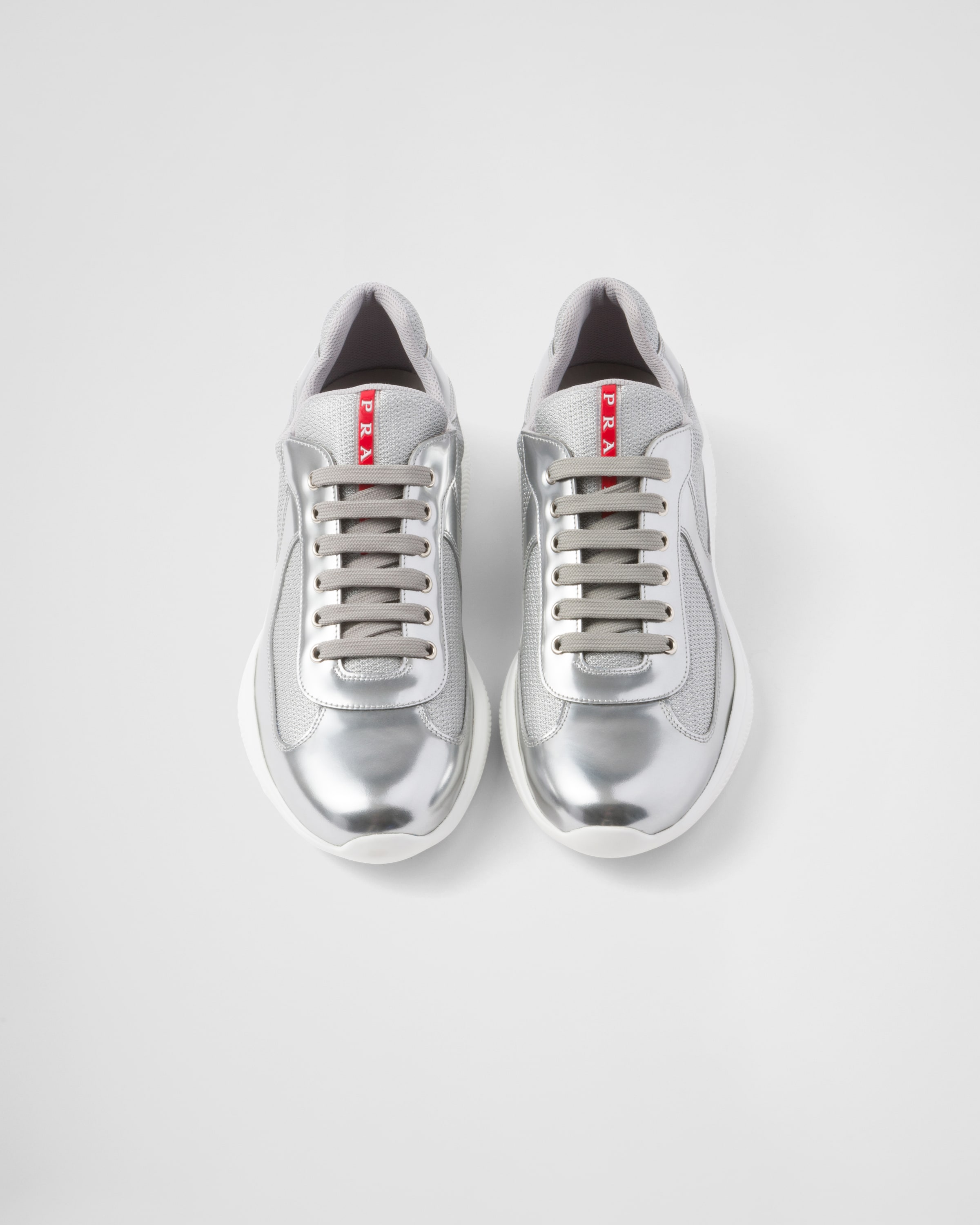 Silver sales prada sneakers