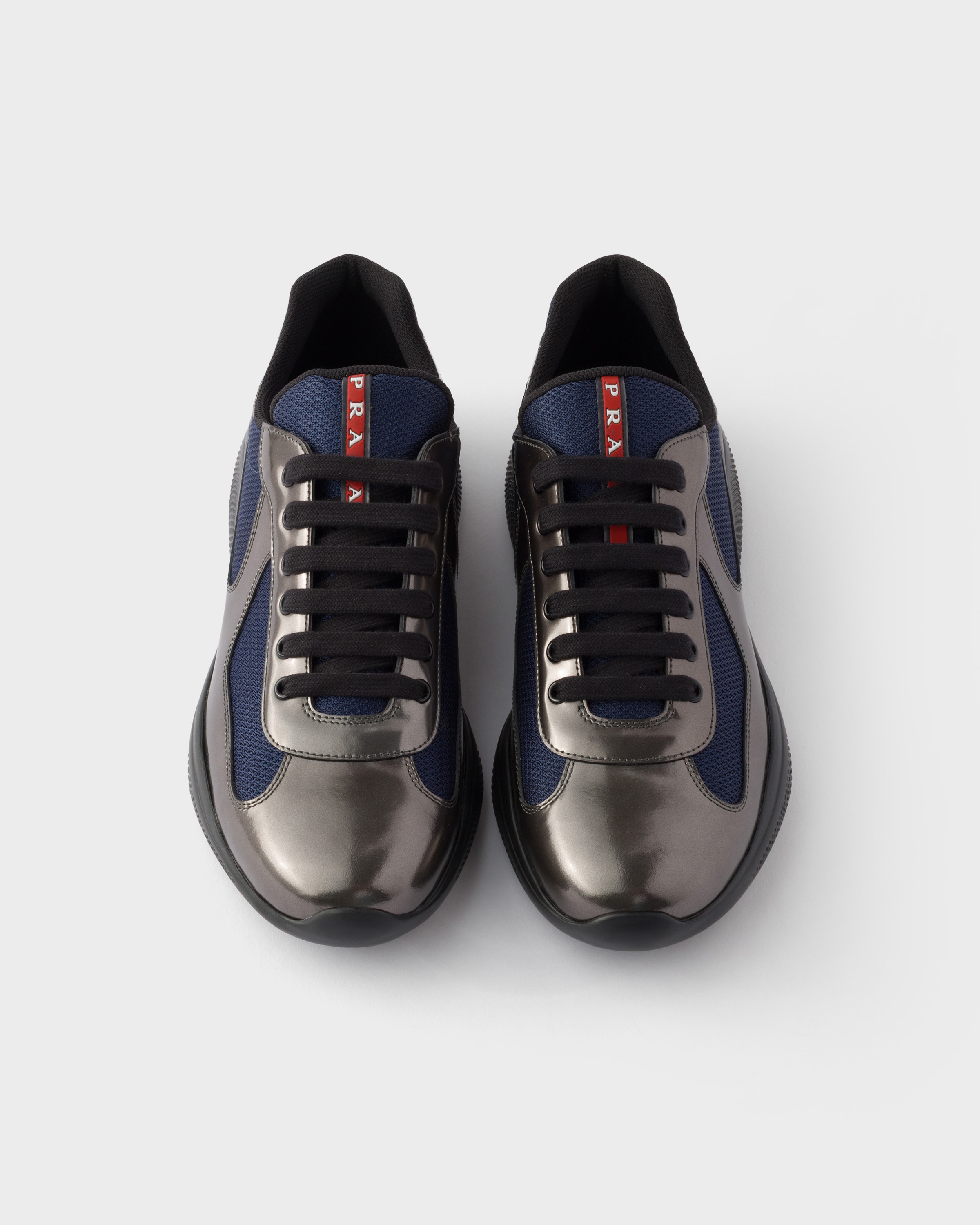 Anthracite/Ink Prada America's Cup metallic leather and bike