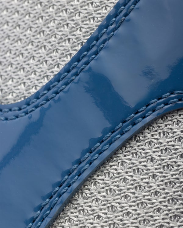 Patent leather and technical fabric Prada America's Cup sneakers - Aviation Blue/Ink Patent leather and technical fabric Prada America's Cup sneakers - Aviation Blue/Ink
