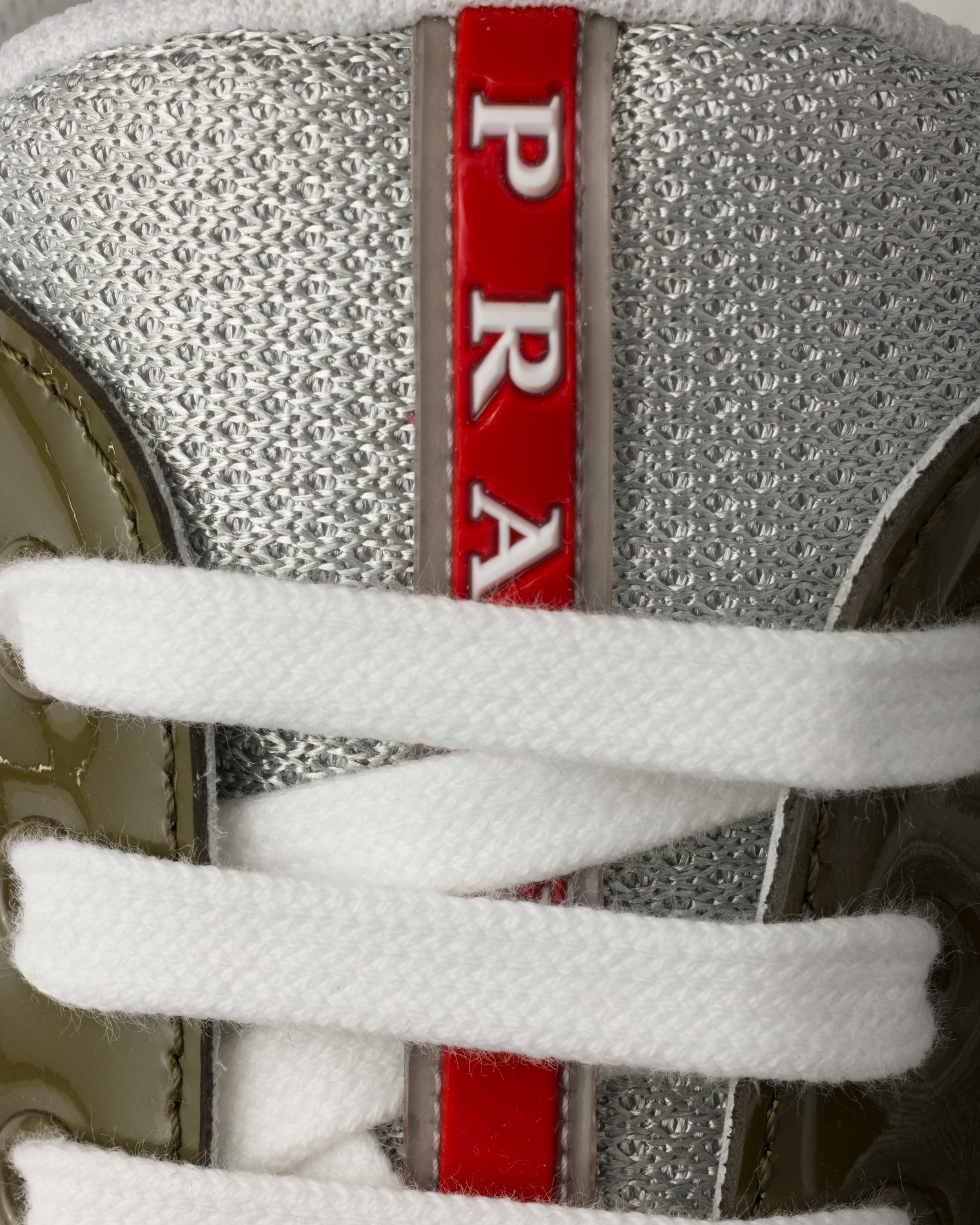 Loden Green/Silver Patent leather and technical fabric Prada