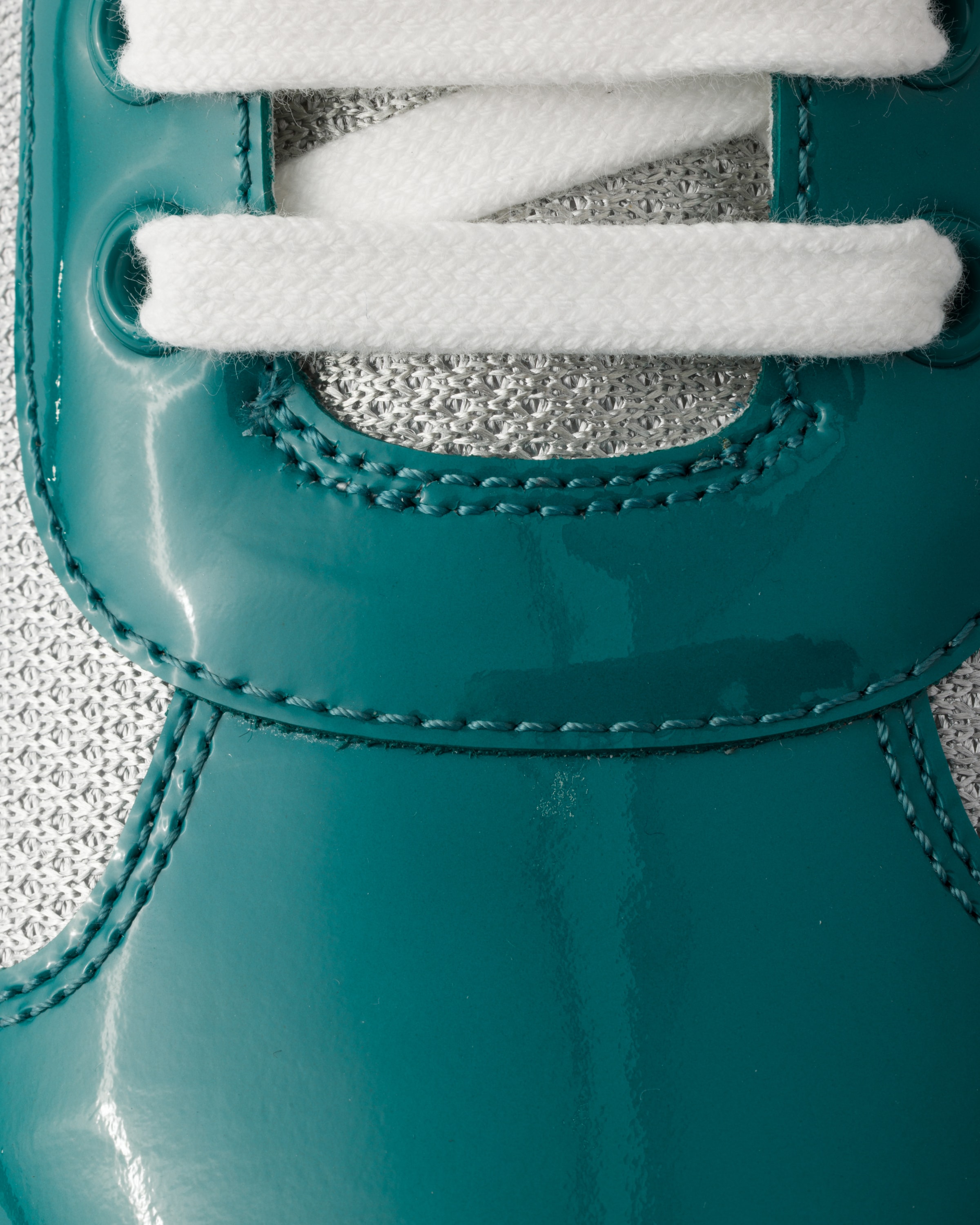 Lagoon Blue/Silver Patent leather and technical fabric Prada