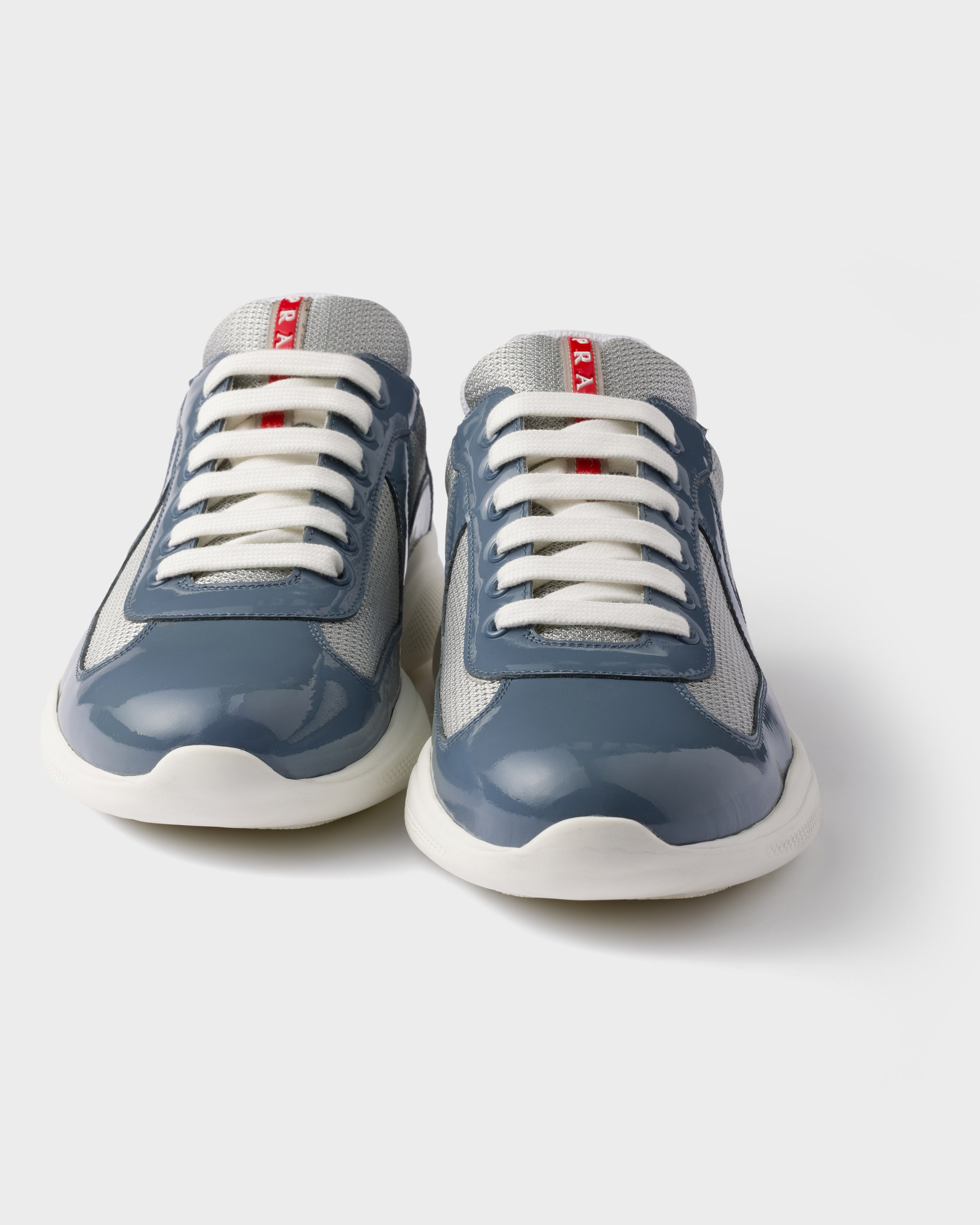 Marina Blue/Silver Patent leather and technical fabric Prada