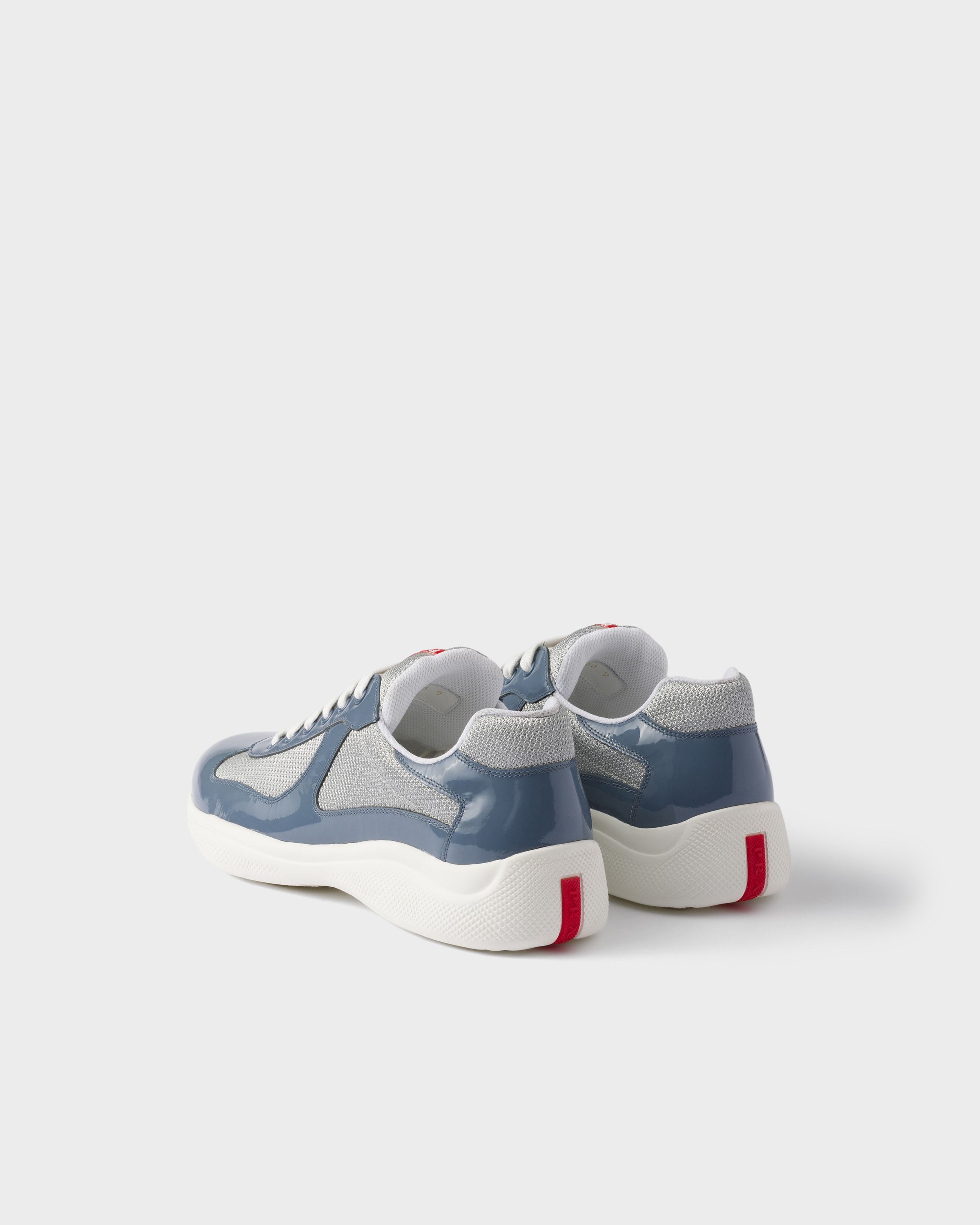 Prada Patent Leather And Technical Fabric America's Cup Sneakers In Multi