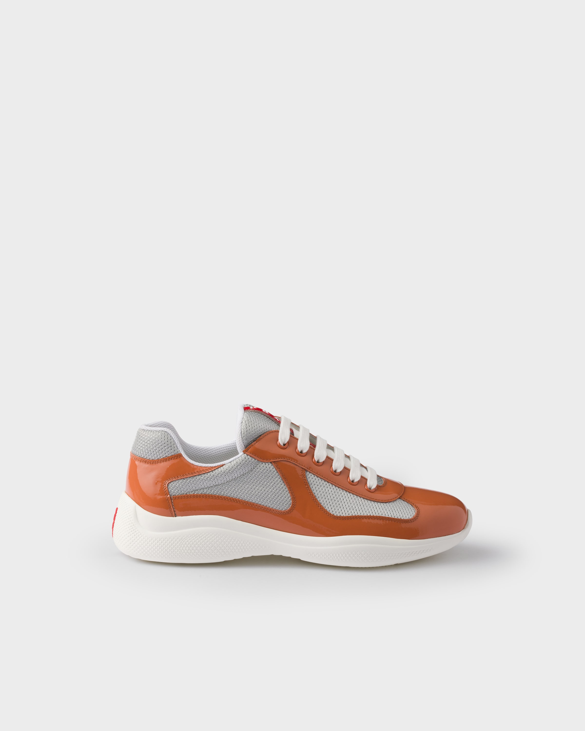Prada Patent Leather And Technical Fabric  America's Cup Sneakers In Multi