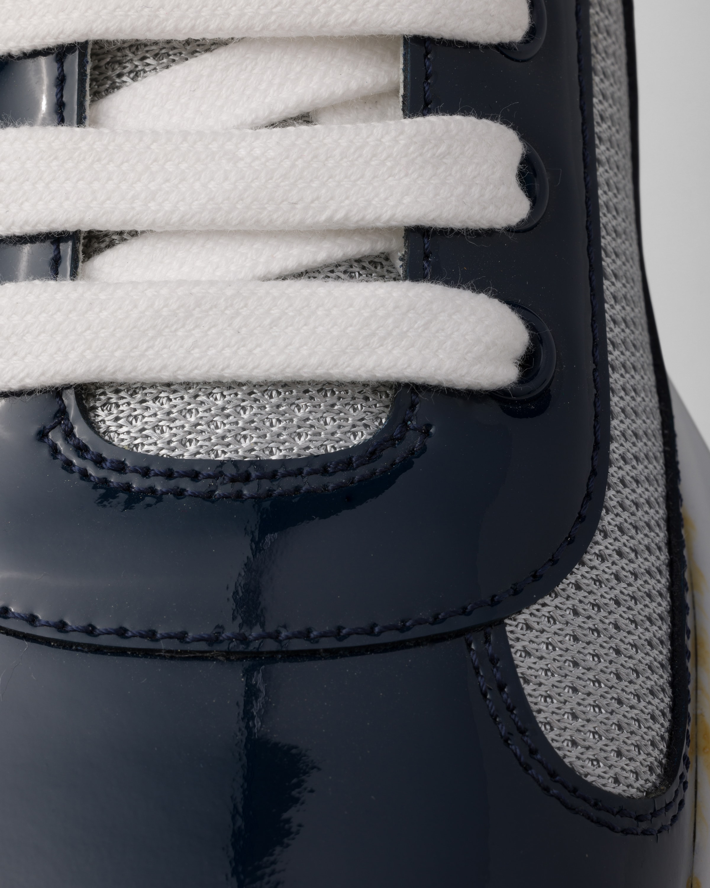 Royal Blue/Silver Patent leather and technical fabric Prada