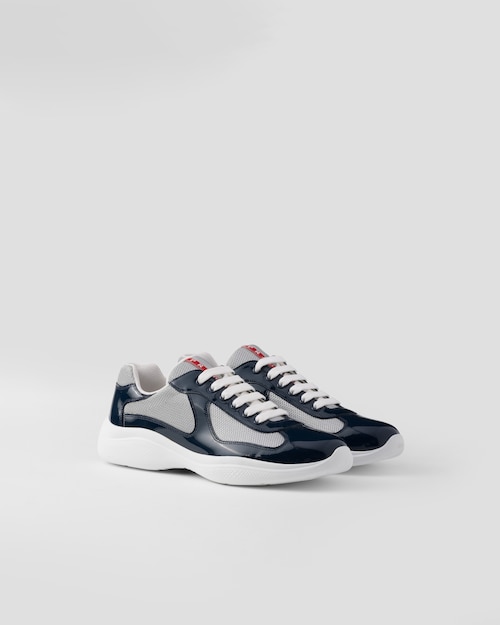 Royal Blue/silver Prada America's Cup sneakers | Prada