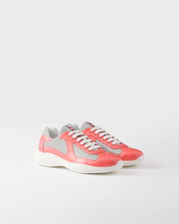 靴・ブーツ・サンダルその他 Prada America's Cup Soft rubber and bike fabric sneakers White Prada America's Cup Soft Rubber And Bike Fabric