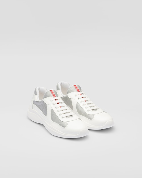 White/silver Prada America's Cup sneakers | Prada