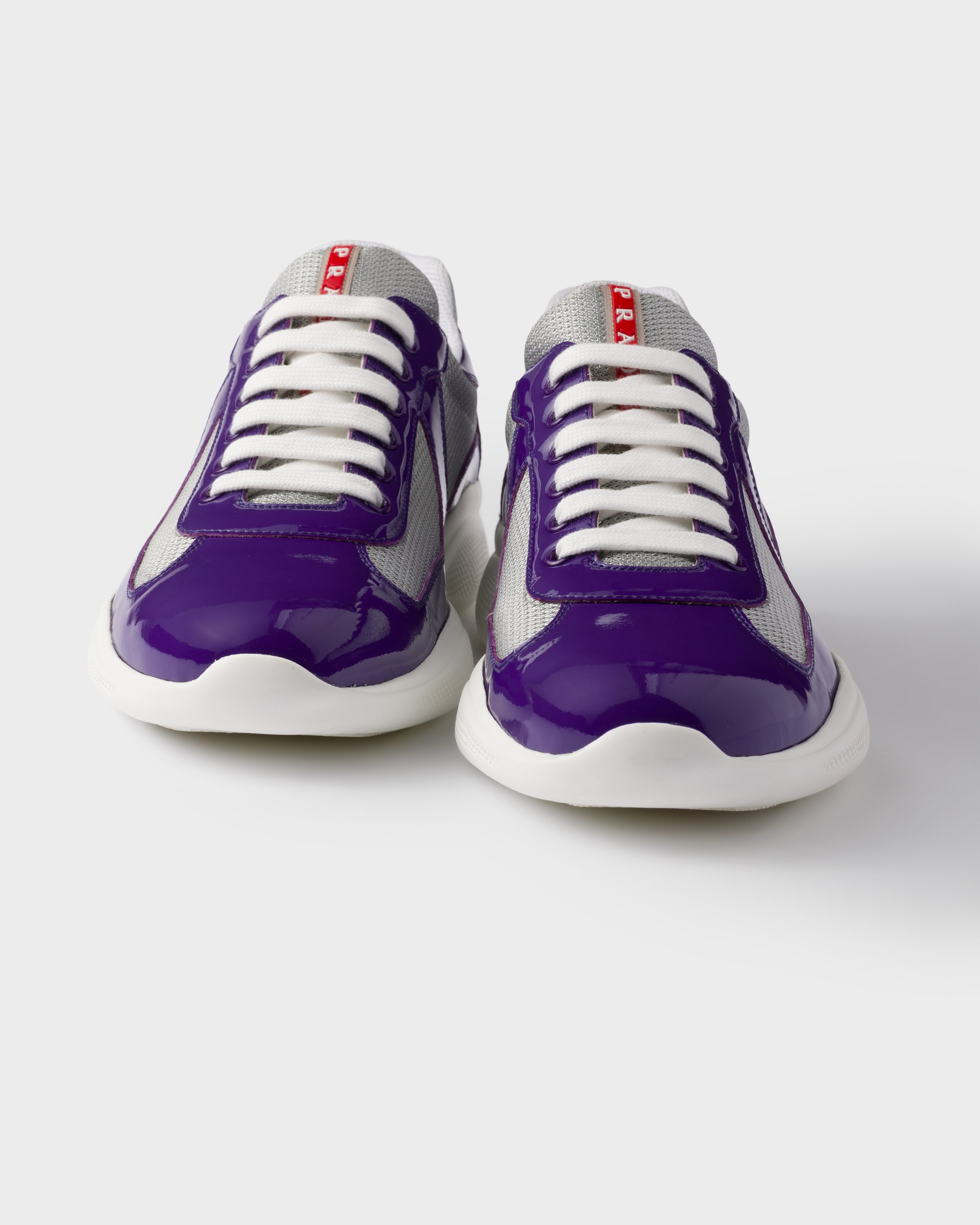Violet/Silver Patent leather and technical fabric Prada America's