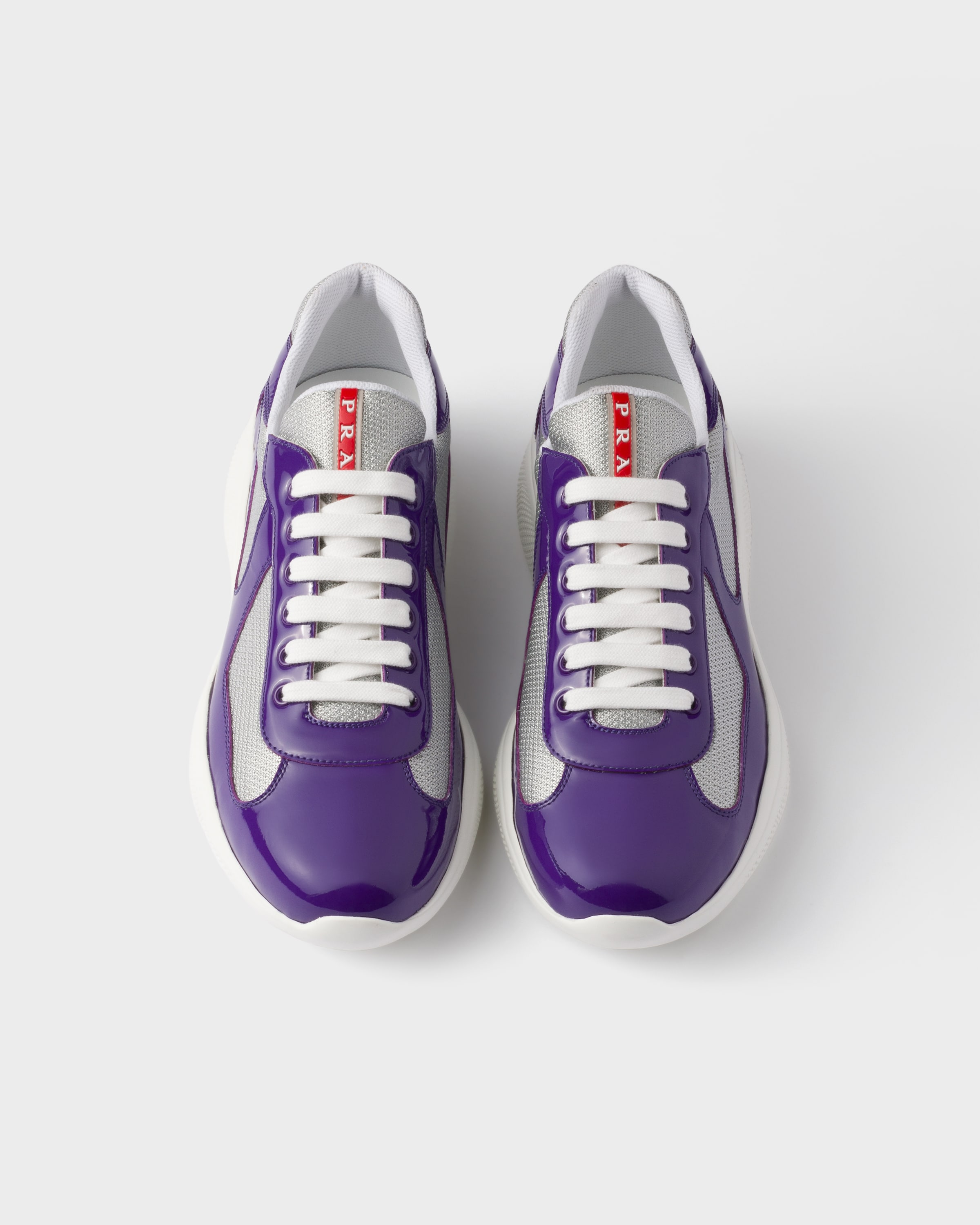 Violet/Silver Patent leather and technical fabric Prada America's