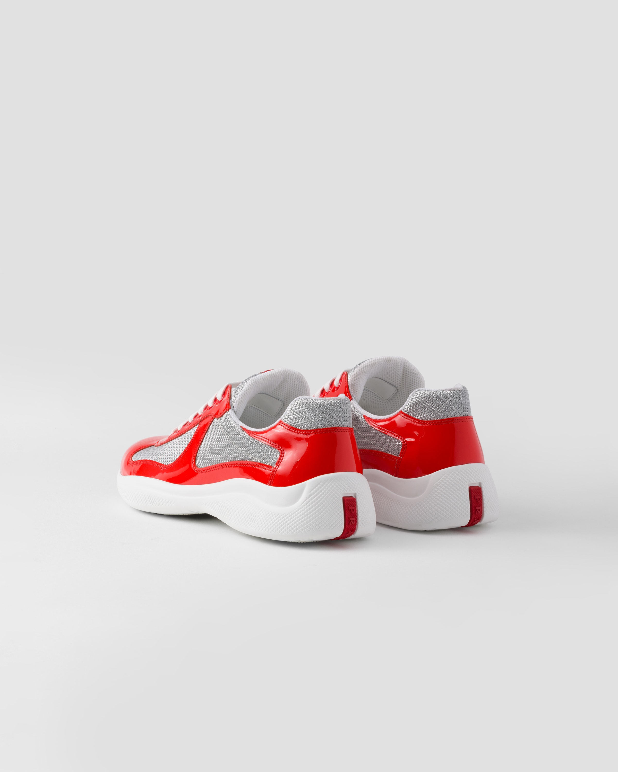 PRADA PATENT LEATHER AND TECHNICAL FABRIC PRADA AMERICA'S CUP SNEAKERS