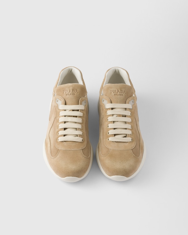 Tênis Prada America’s Cup em camurça - Cru Tênis Prada America’s Cup em camurça - Cru
