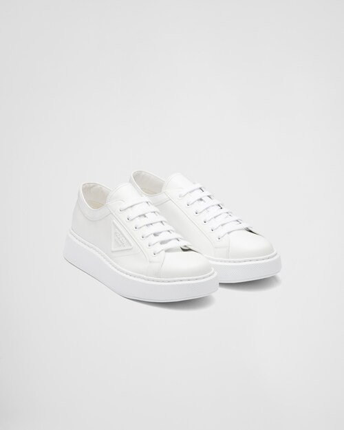 Opsommen Passend Succesvol White Soft Calf leather sneakers | Prada