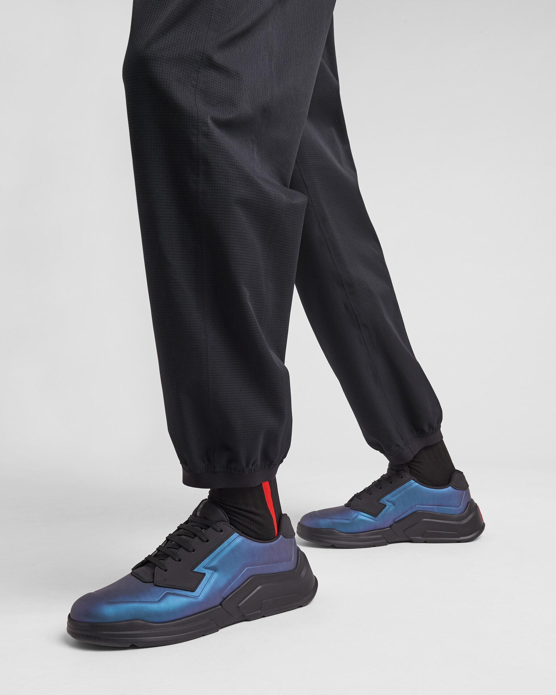 Black/iridescent Prada Polarius Sneakers PRADA