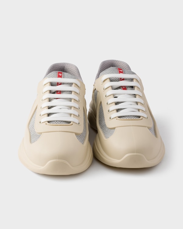 Prada America's Cup Soft rubber and bike fabric sneakers - Raw White Prada America's Cup Soft rubber and bike fabric sneakers - Raw White