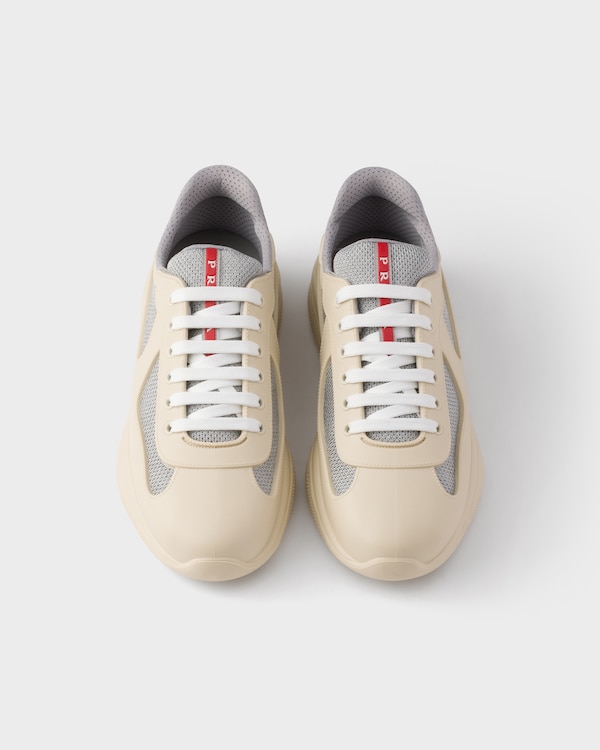 Prada America's Cup Soft rubber and bike fabric sneakers - Raw White Prada America's Cup Soft rubber and bike fabric sneakers - Raw White