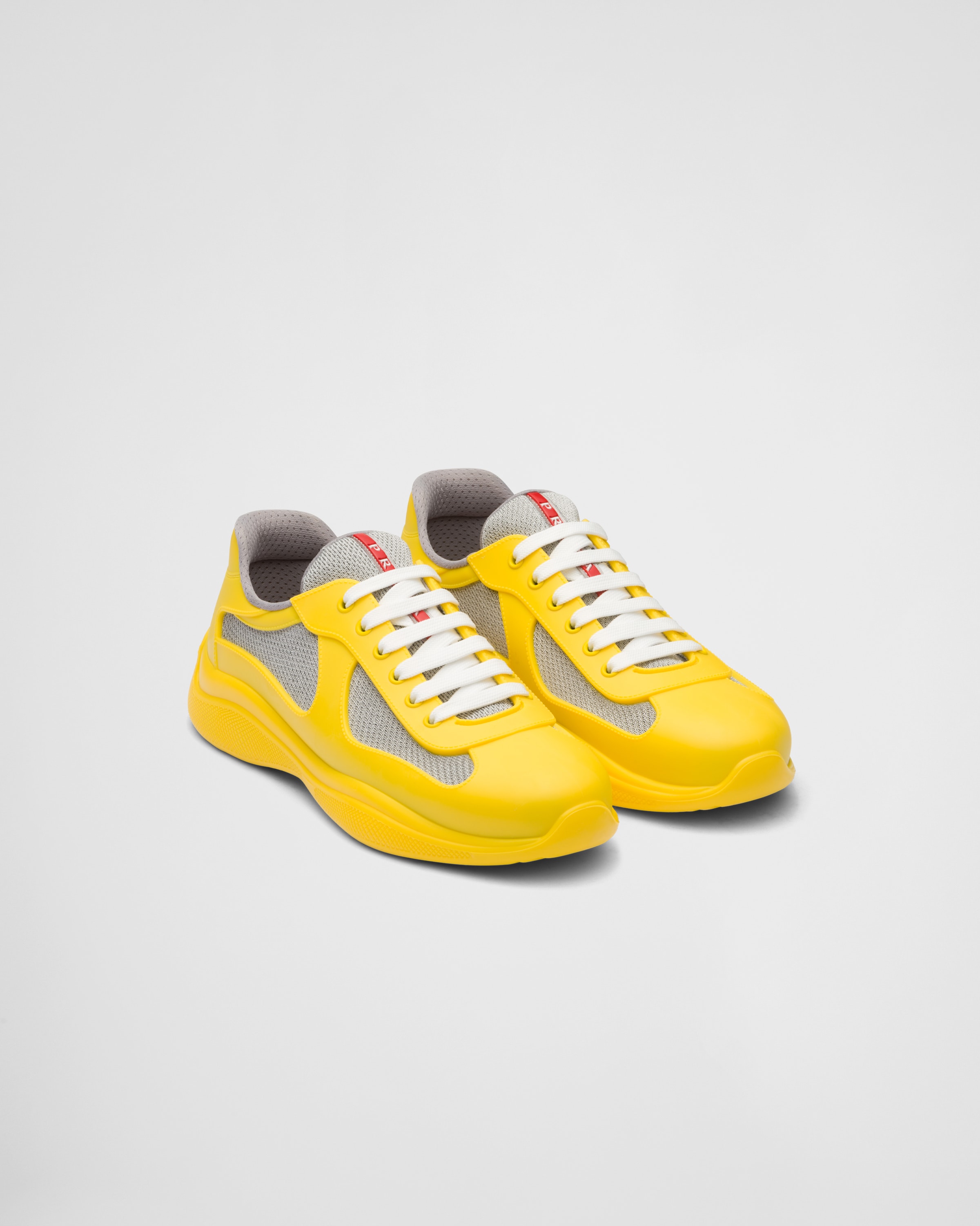Black and yellow prada shoes hotsell
