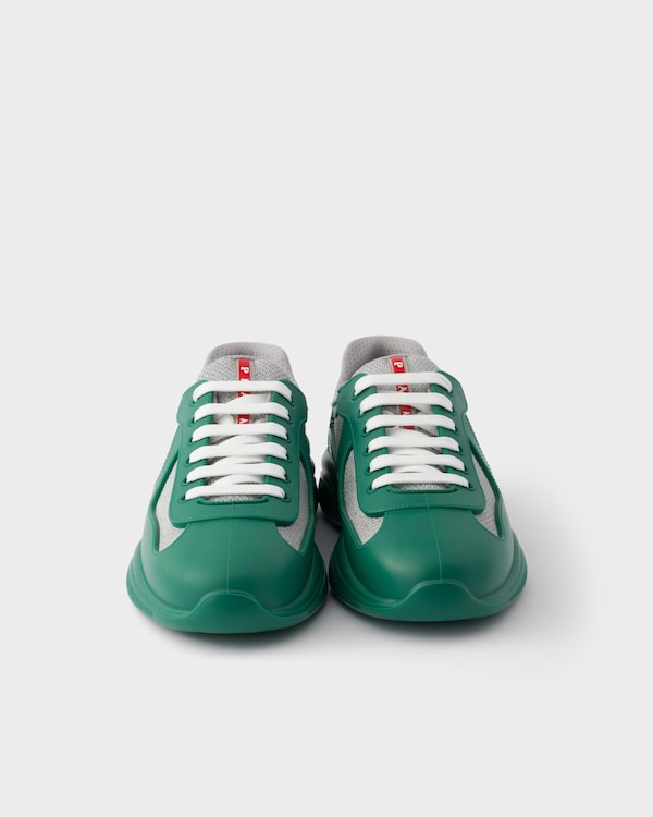 Prada America's Cup Soft rubber and bike fabric sneakers - Billiard Green Prada America's Cup Soft rubber and bike fabric sneakers - Billiard Green
