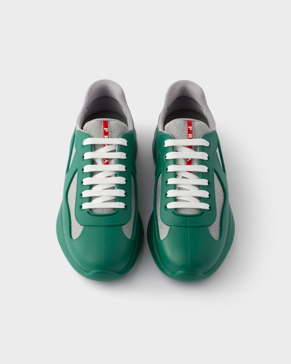 Prada America's Cup Soft rubber and bike fabric sneakers - Billiard Green Prada America's Cup Soft rubber and bike fabric sneakers - Billiard Green
