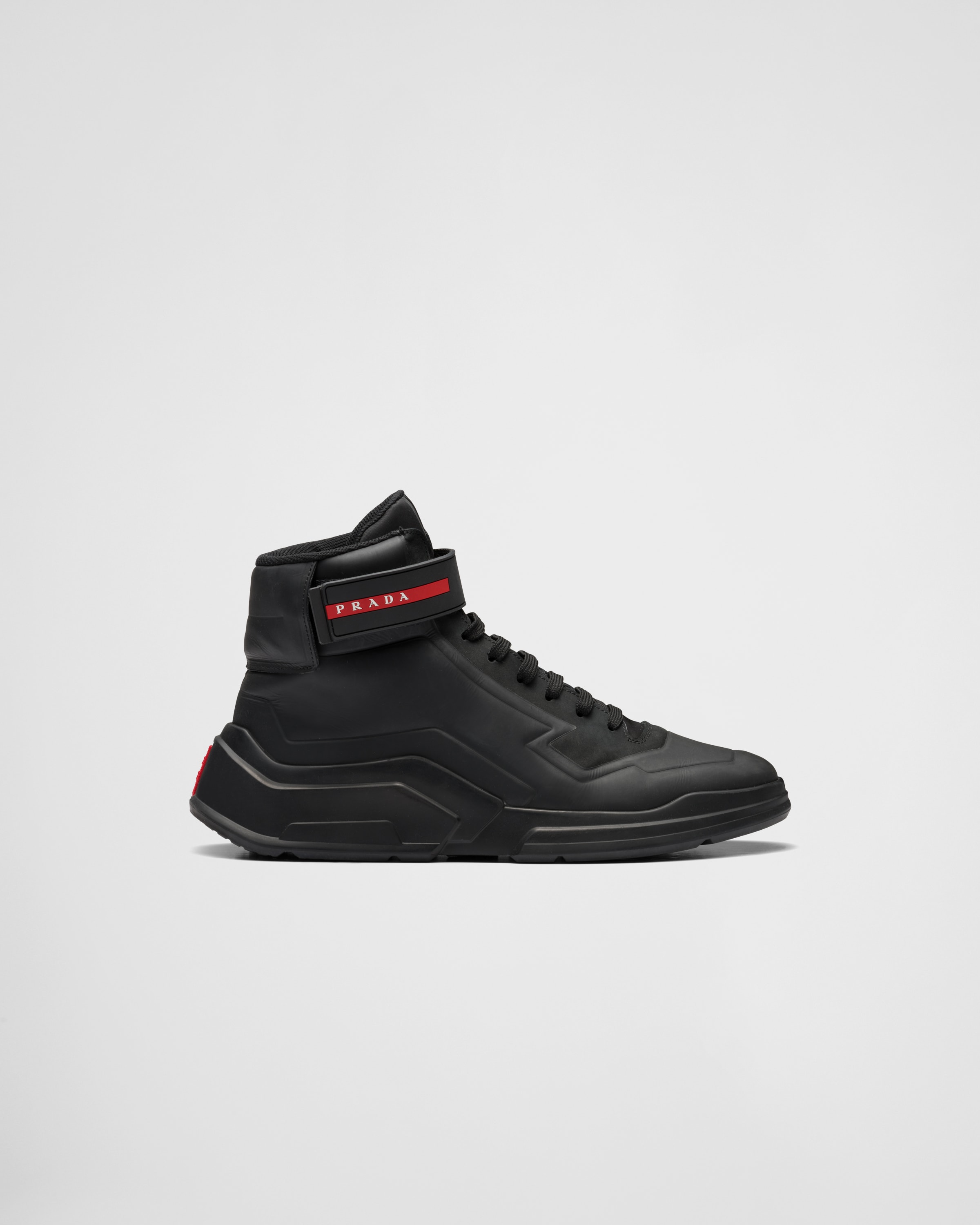 Black Prada Polarius high-top sneakers | Prada