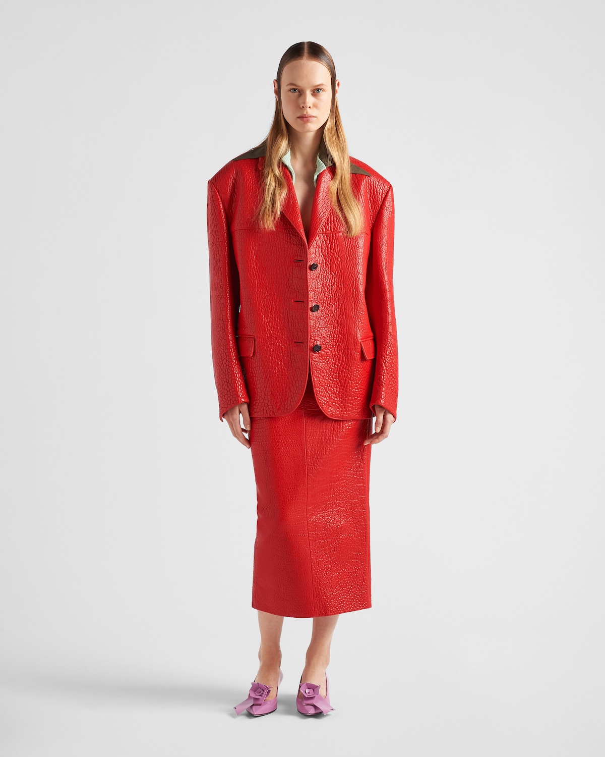 Prada Skirt Brown Lambskin