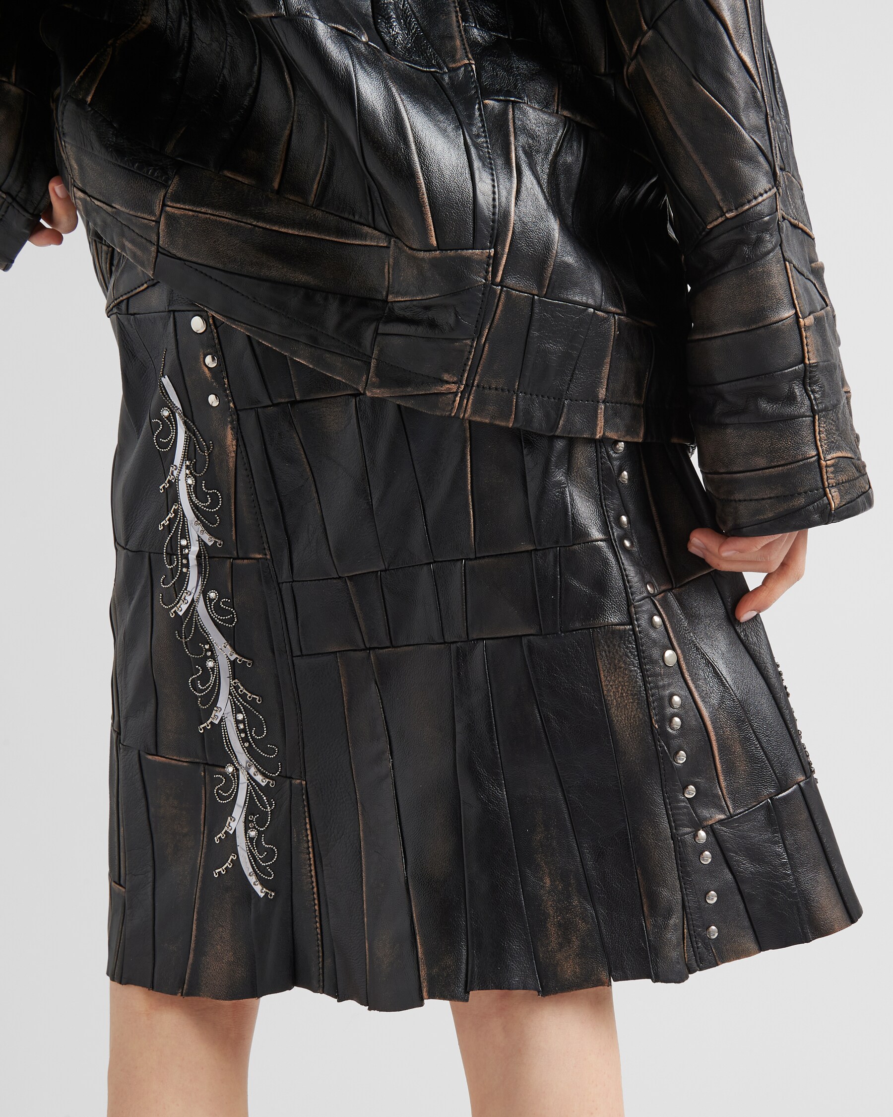 Prada Women Sheath Skirt In Leather