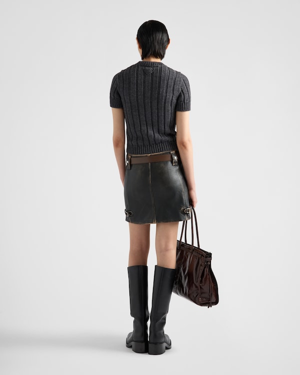 Leather miniskirt Leather miniskirt