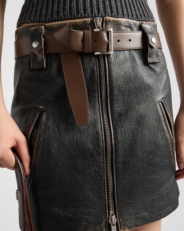 Leather miniskirt Leather miniskirt