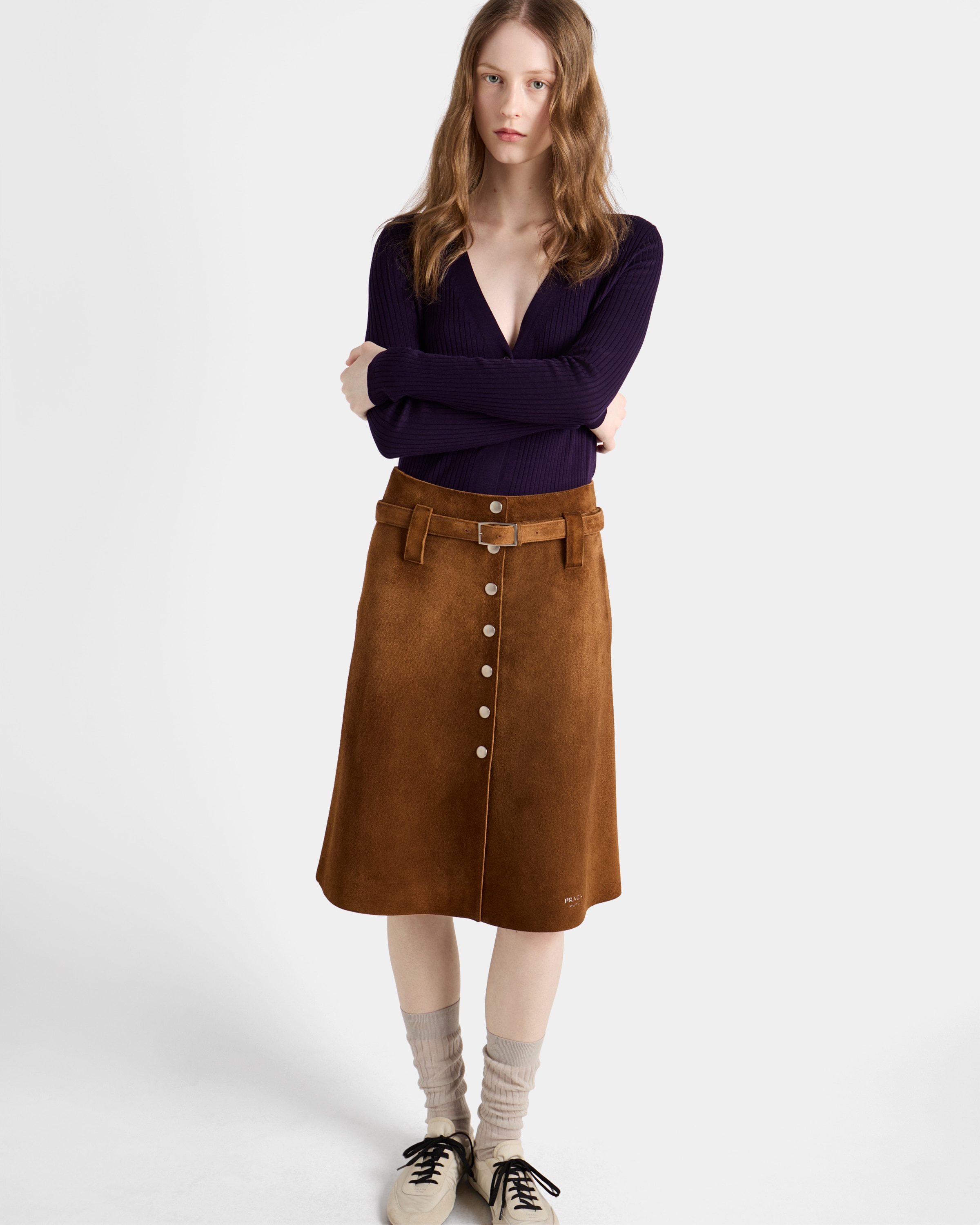スカート Prada Midnight Blue Gabardine Skirt Prada Midnight Blue Gabardine Skirt | italist