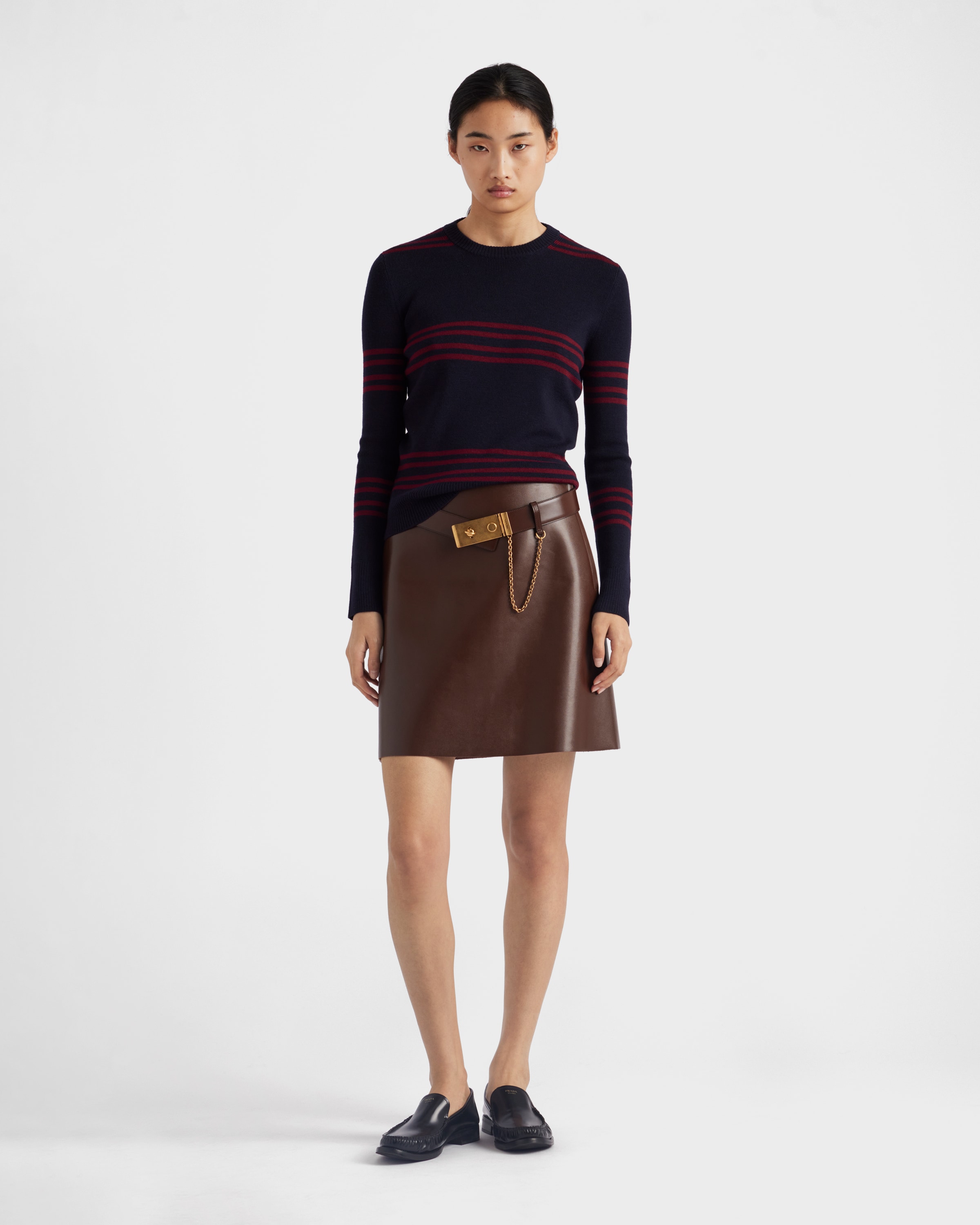 スカート PRADA Women Mid Skirts P176WGSOOO12VC F0192 BROWN PRADA Prada Brown Skirt | jentestore