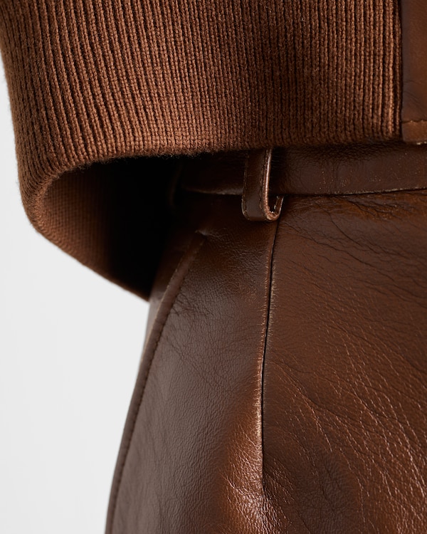 Nappa leather pencil skirt - Brandy Nappa leather pencil skirt - Brandy