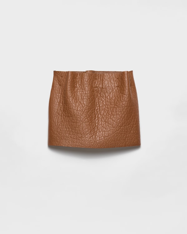 Mini jupe en cuir nappa Mini jupe en cuir nappa
