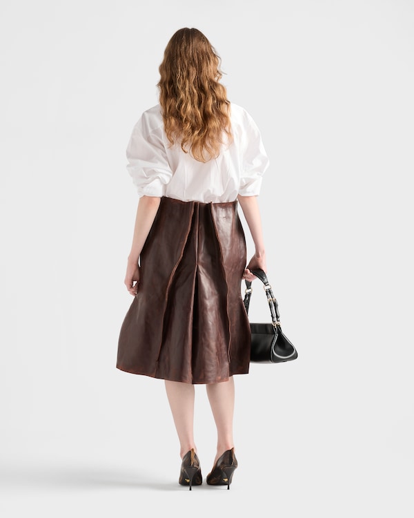 Leather midi-skirt Leather midi-skirt