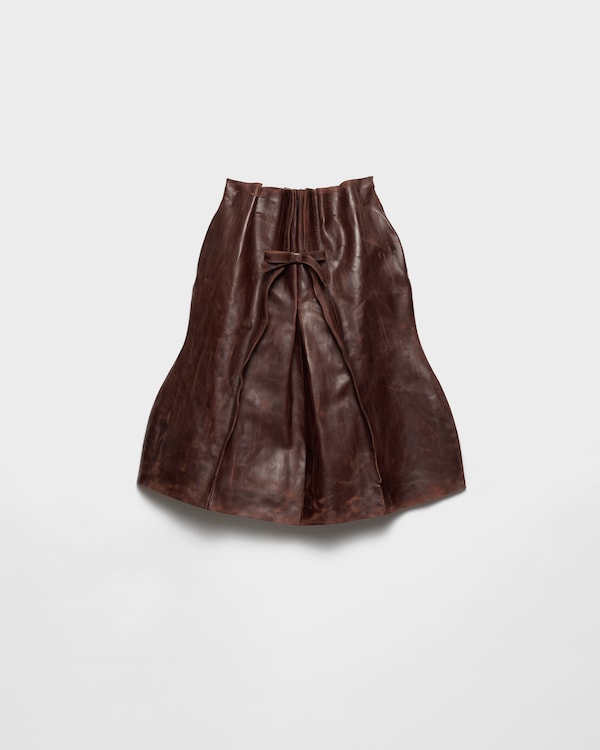 Burgundy Prada Duet Re-Nylon bucket bag | PRADA