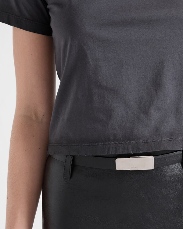 Nappa leather skirt - Black Nappa leather skirt - Black