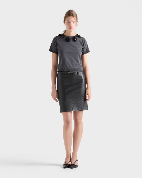 Nappa leather skirt - Black Nappa leather skirt - Black