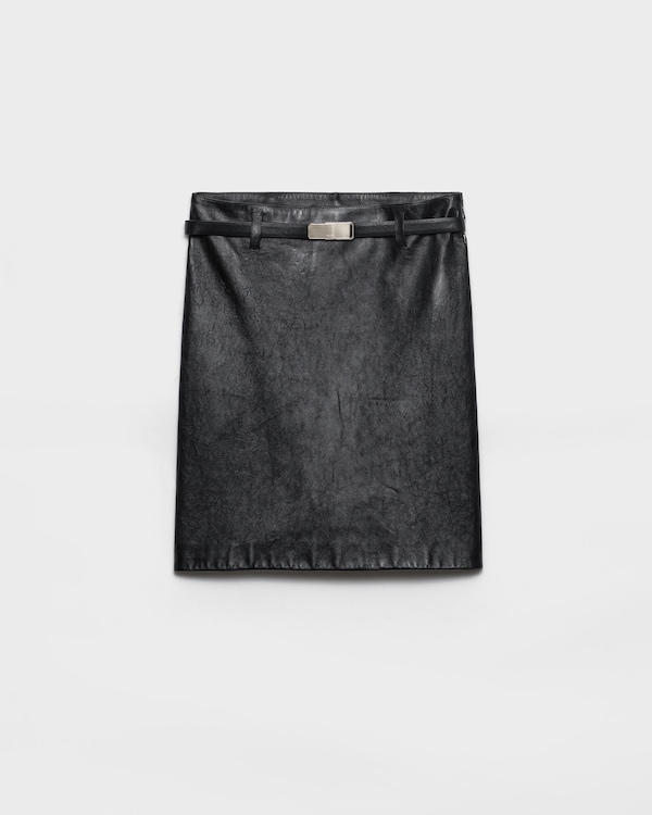 Nappa leather skirt - Black Nappa leather skirt - Black