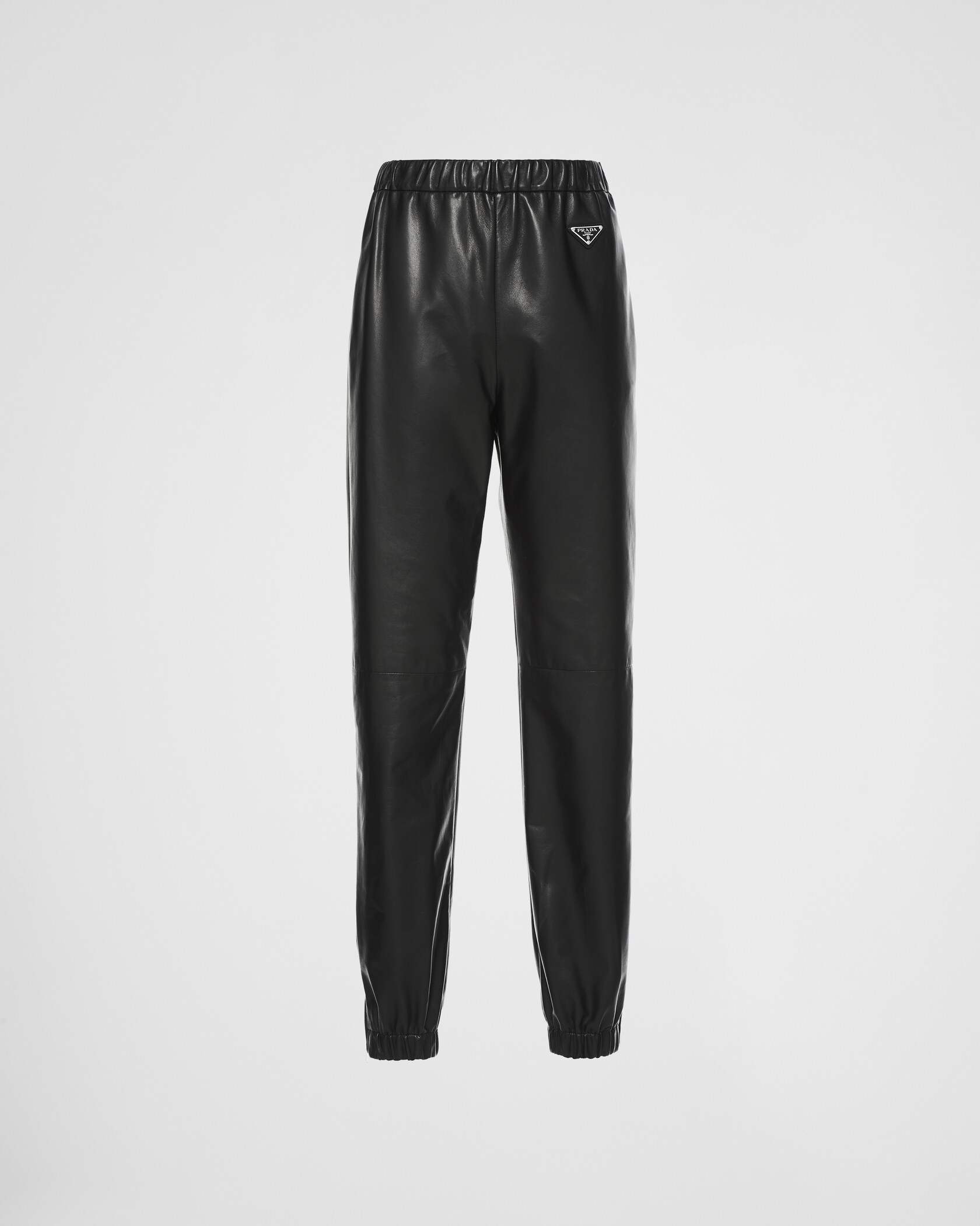 Black Nappa Leather Joggers PRADA